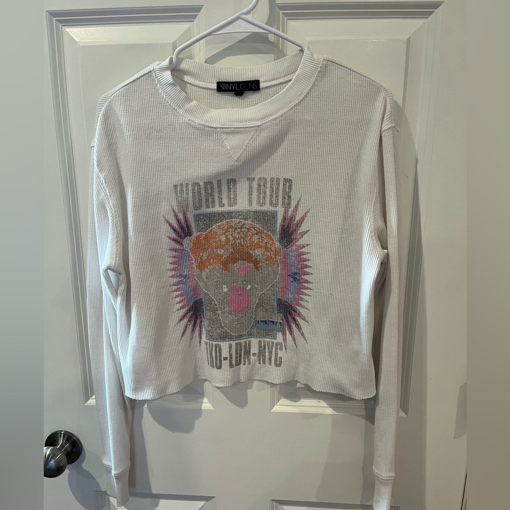 The Vinyl Icons Crop Top Size Medium